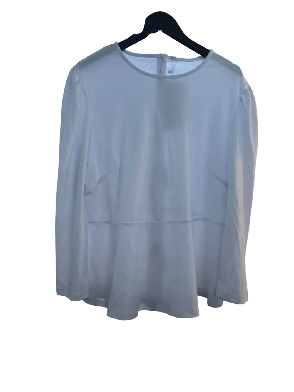 ThusFar Women's Plus Size Peplum Top Business Blazer Shirt in White